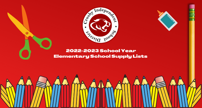  2022-2023 ELEMENTARY SCHOOL SUPPLY LISTS
